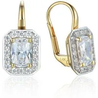 Stella-Jewellery Paar Ohrhänger 585er Gelbgold Ohrhänger mit Zirk. Octagonschliff (inkl. Etui, inkl. Etui)