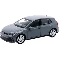 Welly Modellauto VOLKSWAGEN GOLF 8 GTI aus Metall Modellauto VW 49 (Grau-Metallic), mit Rückzugmotor Modell Auto Spielzeugauto