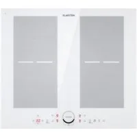 Klarstein Induktions-Kochfeld Delicatessa 60 Induktionskochfeld 4 Zonen 7000W 60 cm Glaskeramik weiß, Einbau Glaskeramikkochfeld 4 Platten Elektro Einbaukochfeld Induktion