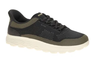 Geox U65MPE 06KEK C0033 SPHERICA PLUS Herren Sneakers Schwarz military FASTin...