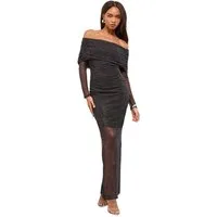 LIPSY Maxikleid Lipsy Bardot-Maxikleid mit Strass, Regular (1-tlg)