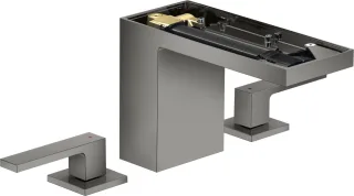 Hansgrohe 3-Loch Waschtischarmatur 110 Axor MyEdition ohne Platte, polished black chrome, 47072330 47072330