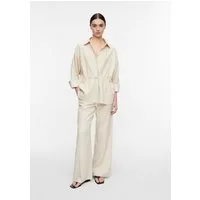 comma Chinos Hose Wide-Leg-Hose aus Leinenmix