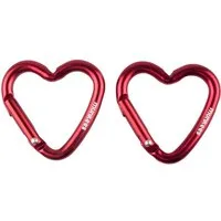 Munkees Karabiner Mini Herz-Clip 2er-Set, rot, (Set, 2 St), kompakt, leicht, Herzform