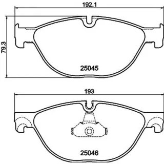 Hella Bremsbel?ge vorne BMW 5er 6er 7er 8DB355015-251