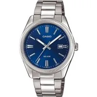 CASIO TIMELESS COLLECTION Quarzuhr MTP-1302PD-2AVEF, Armbanduhr, Herrenuhr, Damenuhr, Edelstahlarmband, Datum, Neo-Display