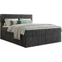 A&J MöbelLand GmbH Boxspringbett RALF mit Bettkasten, Topper und gepolstertem Kopfteil. (Boxspringbett mit Bettkasten und gepolstertem Kopfteil)