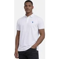 U.S. Polo Assn. Poloshirt USRyyan Piqué Shirt aus Baumwolle Poloshirt mit Knopfleiste und Logostickerei
