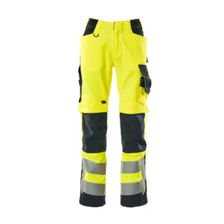 MASCOT Kendal Hose mit Knietaschen SAFE SUPREME Hi-vis Gelb / Schwarzblau 60 - 15579-860-17010-90C60