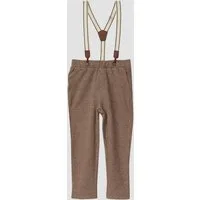 s.Oliver Chinos Leggings Festive Hose mit Herringbone-Muster und Hosenträgern