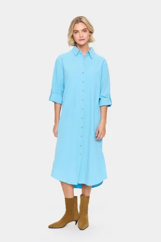 Kleid Gerade Passform Ethereal Blue