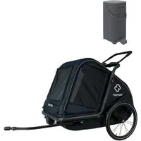 Hamax Fahrradhundeanhänger Hamax Pluto L inkl. gratis Pet Genie Eimer