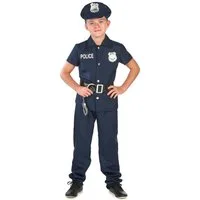 Kostüm Polizei Kostüm für Kinder kurzärmelig dunkelblau