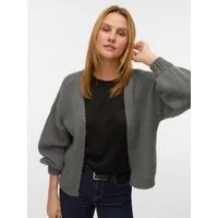 Vero Moda Strickjacke VMMAYBE LS OPEN CARDIGAN GA REP Kunstfaser, oversize