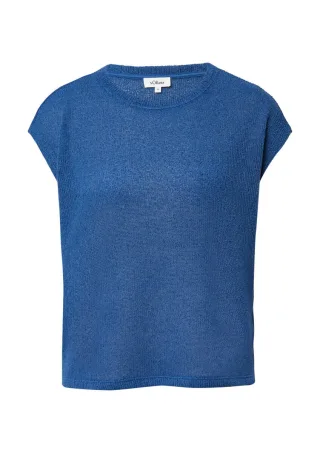 s.Oliver Red Label - Leichtes Stricktop blau - Gr. - 36