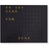 build-yours.de Wanduhr Wortuhr Jupiter in Deutsch - LED Wanduhr zum Aufhängen & Hinstellen (Elegante WordClock aus Stuttgart)