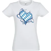 Youth Designz T-Shirt Bayern Herz Damen T-Shirt mit trendigem Frontprint