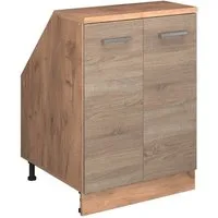 Vicco Kommode Rion, Sonoma/Goldkraft Eiche, 60 x 81.6 cm mit 2 Türen, Schrankkor... (1 St)