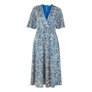 Yumi - Kleid mit ausgestelltem Rock für Damen (Blau)