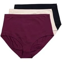 Ulla Popken Maxislip Maxislips 3er-Pack High Waist cleaner Look