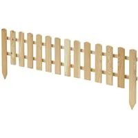 iWerk Beetumrandung Steckzaun Lärche 120 x 30 cm