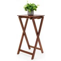 Spetebo Beistelltisch Klapphocker - YAKIMA - Eukalyptus FSC (Packung, 1-St., Klapphocker), Holzhocker klappbar aus Eukalyptus ca. 62 x 29 cm