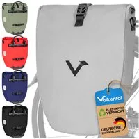 Valkental Fahrradtasche Gepäckträger wasserdicht & abschließbar, Gepäckträgertasche Fahrrad mit Großen Reflektoren 20L, 28L, 32L