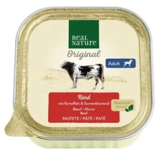 REAL NATURE Nassfutter Hund, Adult, Rind und Kartoffel 17x100 g
