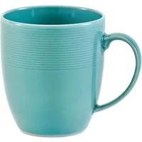 van Well Becher Kaffeebecher Jive, 400 ml, 6 Stück, 6-tlg., Porzellan, dezentes Spiraldekor, spülmaschinen-und mikrowellengeeignet
