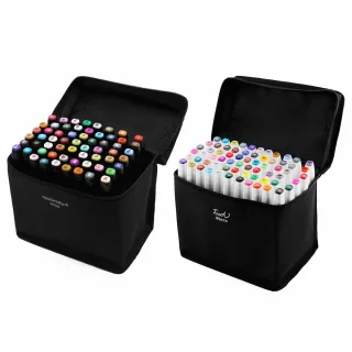 60 Colors Marker Pen Set Graphic Art Twin Broad Fine Point Oil Marker Watercolor Pen Painting Brush for Student