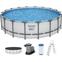Bestway Framepool Steel Pro MAX™ (Set, Inkl. Filterpumpe), Ø 549 x 132 cm, rund
