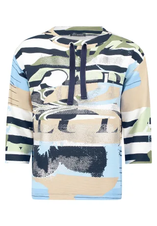 Betty Barclay - Sweatshirt Blau/Beige - Gr. - 48