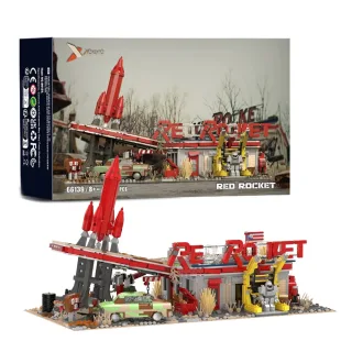 Xbert Brix 66139 RED ROCKET Restaurant Building Block Set 2447PCS 66141 Aerospace Building Block Set 1623PCS Brick Assem