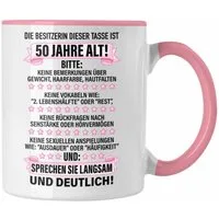 Trendation Tasse Trendation - 50. Geburtstag Frauen Tasse Geschenk Geschenkidee 50er Geburtstag Spruch Perfektion Mama Mutter Lustiger Spruch Witzig