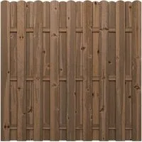 Woodtex Sichtschutzelement WOODTEX Holz Sichtschutzzaun Nadelholz Braun blickdicht