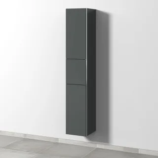 Sanipa 3way Hochschrank mit 2 Türen und 1 Auszug, Anthrazit-Matt BR10022
