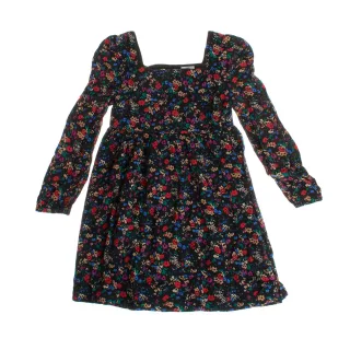 Langärmliges Kleid mit quadratischem Ausschnitt 484115 Mädchen