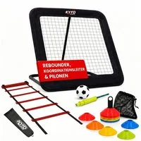 Kyto Fußballtor Kyto Fußball Trainingsset - Rebounder, 50 Hütchen, Koordinationsleiter
