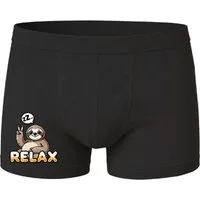 deinshirt Boxershorts Boxershorts Relax Faultier mit Motiv bedruckt
