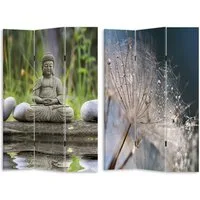 HTI-Line Paravent Paravent Buddha (Stück, 1 St., 1 Paravent), Raumteiler Sichtschutz Trennwand
