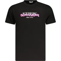 ICEBERG T-Shirt Stylisches schwarzes Herren T-Shirt mit Neon-Logo