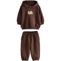 Next Sweatanzug Hoodie mit Print und Jogginghose im Set (2-tlg)