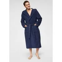 Bruno Banani Herrenbademantel Danny, Normallänge & Überlänge, auch in extra lang, Hotelbademantel, Langform, Walkfrottee, Kapuze, Gürtel, mit Logostreifen, Herren Bademantel aus 100% Baumwolle, S-4XL