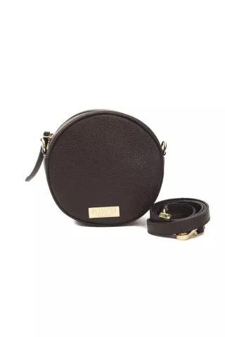 Rundes Leder-Crossbody-Modell Po5814