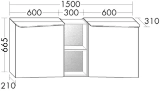 Burgbad Spiegelschrank Badu 665x1500x310 Graphit Softmatt, SFTY150F3967 SFTY150F3967