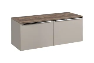 Waschtischunterschrank 2-tlg AKAN 120cm Taupe ohne Waschtisch