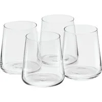 van Well Glas Ava, Wassergläser 43,0 cl, 4 Stück, 4-tlg., Kristallglas, Geschenkkarton mit Sichtfenster, spülmaschinengeeignet