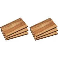 Neustanlo Frühstücksbrett Set aus 6 Frühstücksbrettchen 23x15x1 cm aus Akazienholz, Akazienholz, Perfekt für jeden Morgenstart