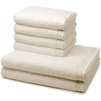 Möve Handtuch Set Superwuschel, Walkfrottee (Spar-Set, 6-St), 4 X Handtuch 2 X Duschtuch im Set - Baumwolle - Saugstark