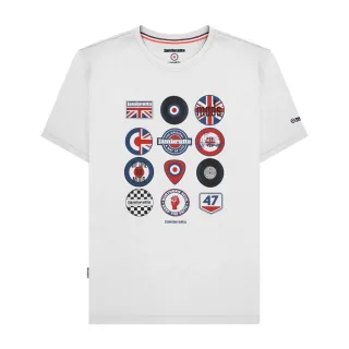 Lambretta - T-Shirt für Herren/Damen Unisex, Abzeichen, Baumwolle (Weiß)